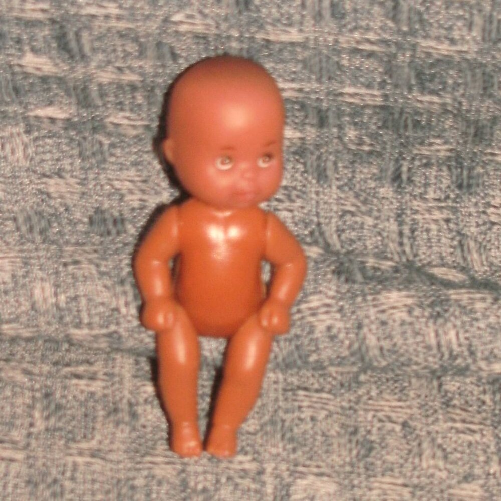 Collectible Vintage Simba Newborn Baby Doll Unisex Darker Skin 3"
